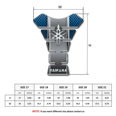 Yamaha Tank Guard Pads Blue Grey Details Model 