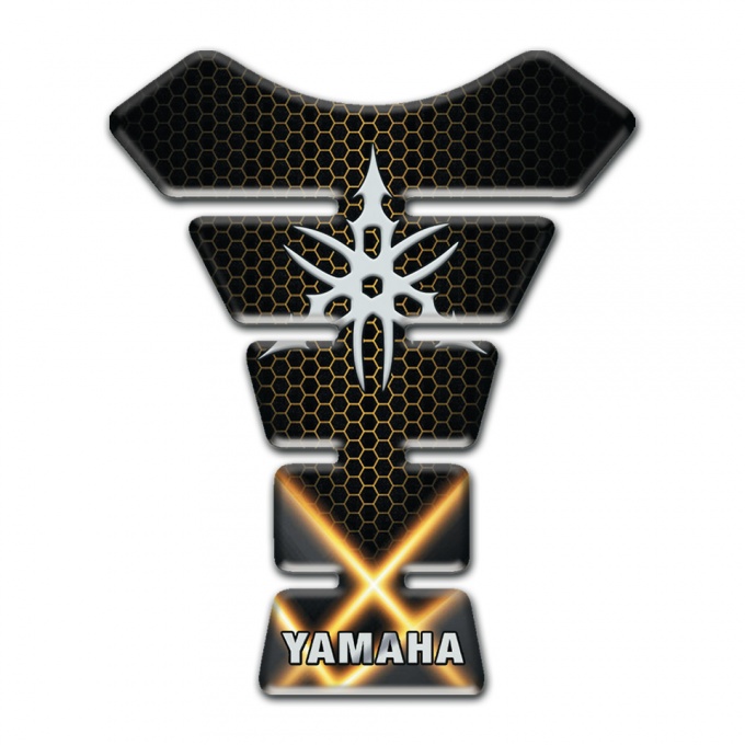 Yamaha Tank Pad Protector Crossed Orange Lights Model 