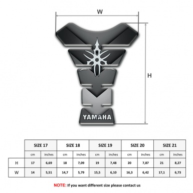 Yamaha Tank Pad Motorbike Gray Nuance Decoration Base 