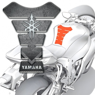 Yamaha Tank Pad Motorbike Scratched Plate effect model 