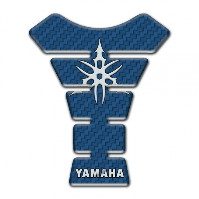 Yamaha Tank Pad Protector Style Navy Blue Carbon 