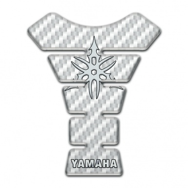 Yamaha Tank Pad Motorbike Style White Carbon 