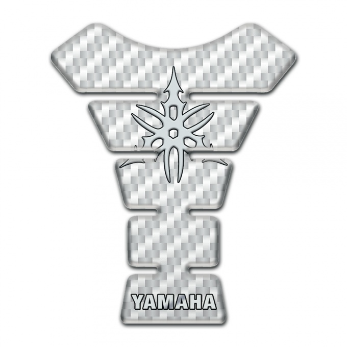 Yamaha Tank Pad Motorbike Style White Carbon 