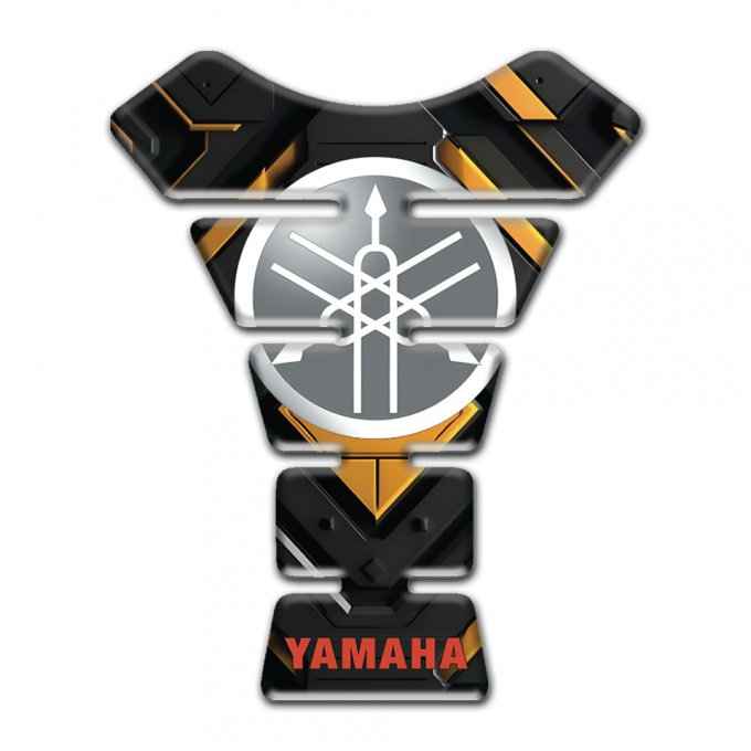 Yamaha Tank Guard Pads Premium Quality Design with Classic Grey Logo 