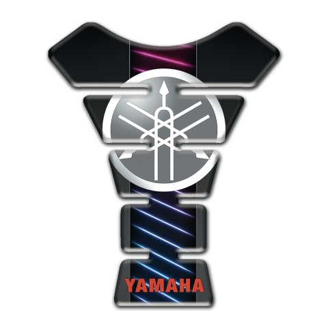 Yamaha Tank Guard Pads Neon Lines Motive Classic Grey Logo 