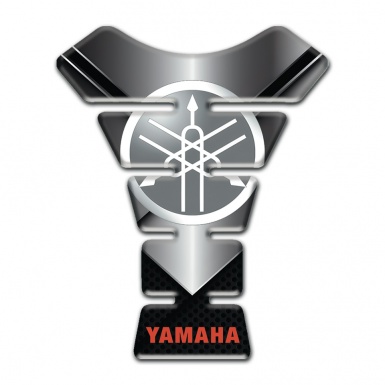 Yamaha Tank Guard Pads Metalic Motive Base and Classic Grey Logo 