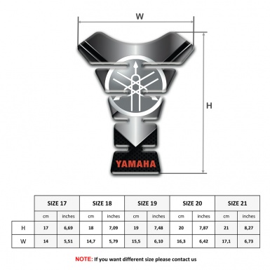 Yamaha Tank Guard Pads Metalic Motive Base and Classic Grey Logo 
