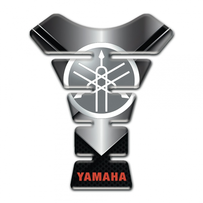 Yamaha Tank Guard Pads Metalic Motive Base and Classic Grey Logo 