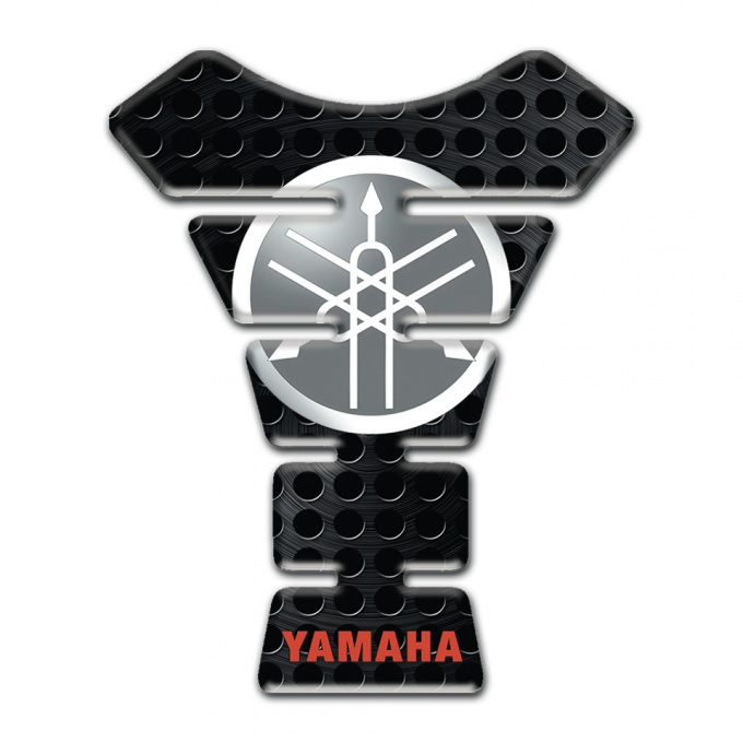 Yamaha Tank Pad Protector Perforated Style Base Classic Grey Logo 