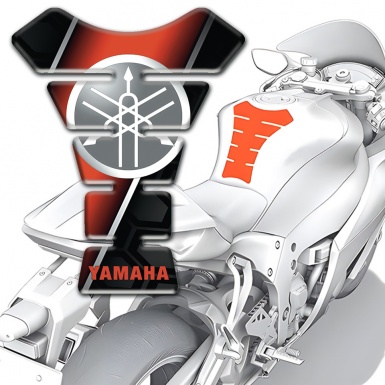 Yamaha Tank Protector Red Black print Design 