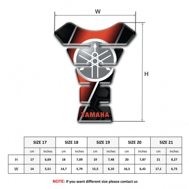 Yamaha Tank Protector Red Black print Design 