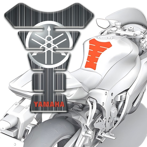Yamaha Tank Pad Protector Grey Base with White Stripes Edition 