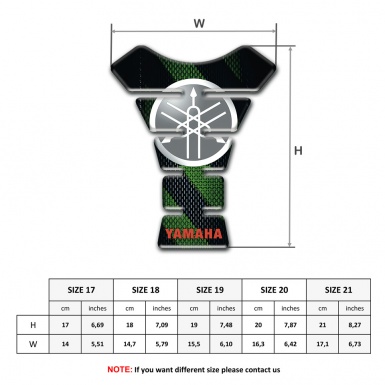 Yamaha Tank Pad Motorbike Green Diagonal Patterns Style 