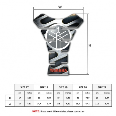 Yamaha Tank Protector Style Grey with Black base Classic Logo 