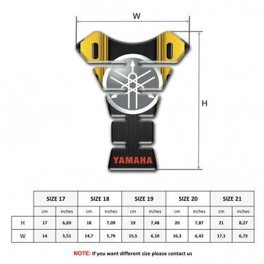 Yamaha Tank Protector Red Inscription logo 