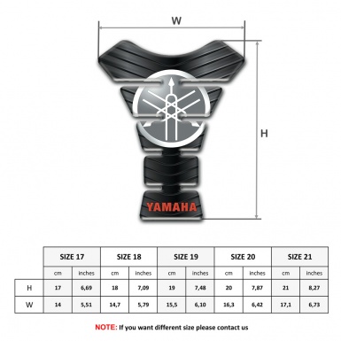 Yamaha Tank Guard Pads Rubber Base Style Red Inscription Logo 
