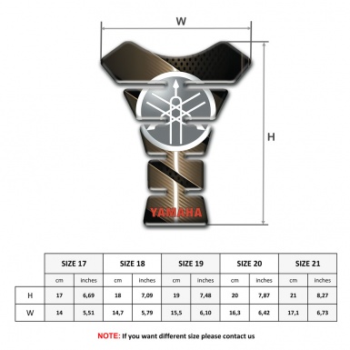 Yamaha Tank Protector Bronze base Circle Logo Design 