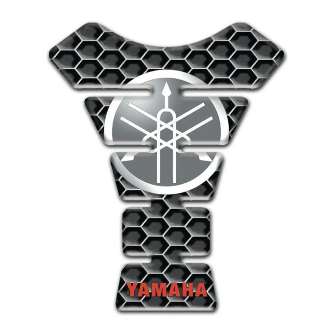 Yamaha Tank Pad Protector Honeycomb Style Circle Classic Logo
