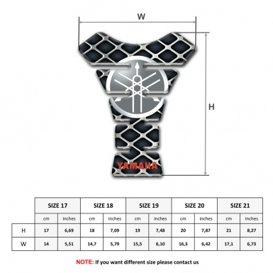 Yamaha Tank Protector Large Grid Effect and Circle Logo 
