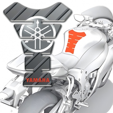 Yamaha Tank Pad Motorbike Diagonal Grey Chanels Style 