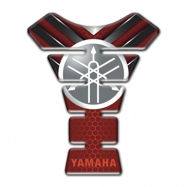 Yamaha Tank Protector Red with Nikel Details Base and Circle Logo Style 