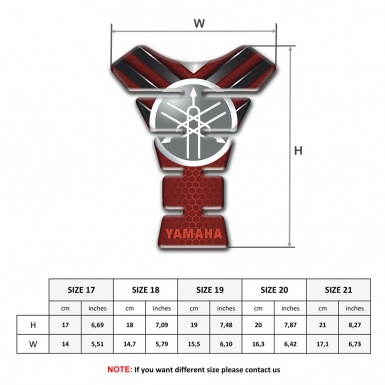Yamaha Tank Protector Red with Nikel Details Base and Circle Logo Style 
