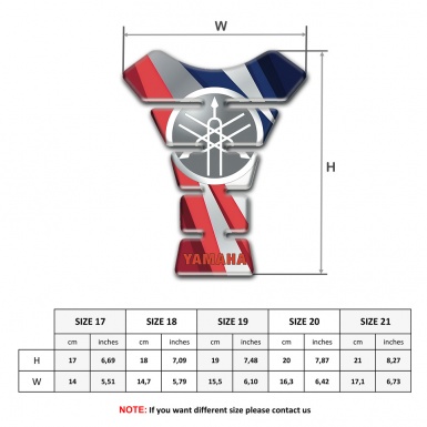 Yamaha Tank Pad Protector Colorful Lines Style and Circle Logo 