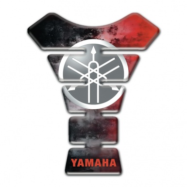 Yamaha Tank Pad Motorbike Mixed Colors background and Circle White Grey Logo 