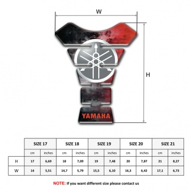Yamaha Tank Pad Motorbike Mixed Colors background and Circle White Grey Logo 