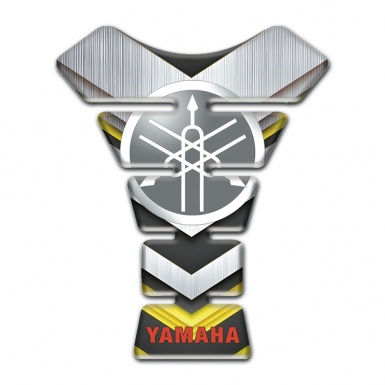 Yamaha Tank Protector Silver with Yellow Details Style 
