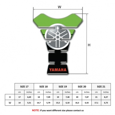 Yamaha Tank Pad Motorbike Black Green Background Style Circle Logo Design 