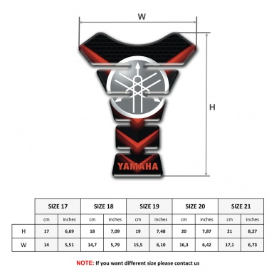Yamaha Tank Fuse Red Lights with Circle Logo 