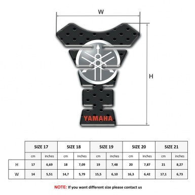 Yamaha Tank Protector Perforated base Red Inscription Logo 