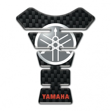 Yamaha Tank Guard Pads Black Fibers Design Circle Logo 