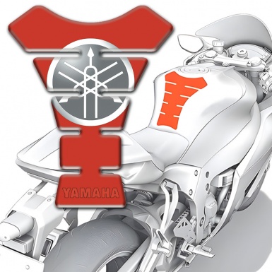 Yamaha Tank Fuse Grey Logo Red Base Style 