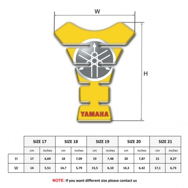 Yamaha Tank Pad Motorbike White Grey Logo Yellow Base 