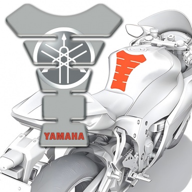 Yamaha Tank Pad Protector Round Classic Logo Grey Base 