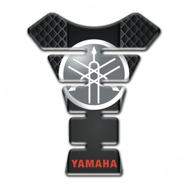 Yamaha Tank Guard Pads Circle Logo Style Dark Mesh Base Design 