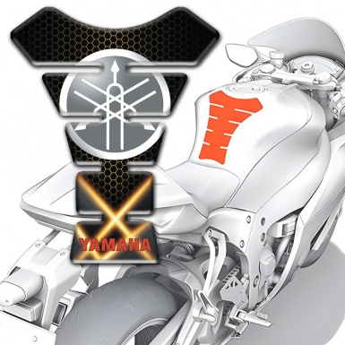 Yamaha Tank Fuse Circle Logo Orange Lights Effect 