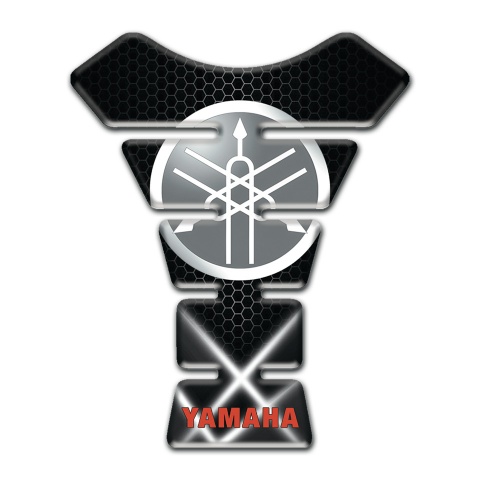 Yamaha Tank Pad Motorbike White Grey Logo with Lights Effect Base 