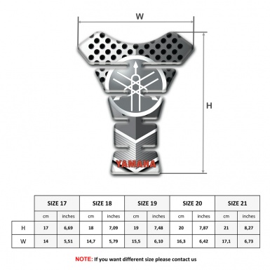 Yamaha Tank Guard Pads Perforated Base Circle Style Logo 