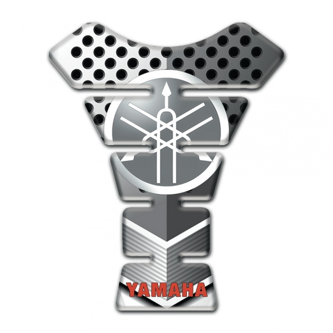 Yamaha Tank Guard Pads Perforated Base Circle Style Logo 