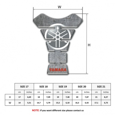 Yamaha Tank Guard Pads Stone Design Effect and Round Logo 