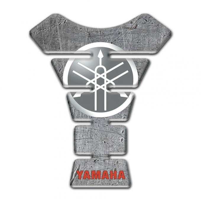 Yamaha Tank Guard Pads Stone Design Effect and Round Logo 