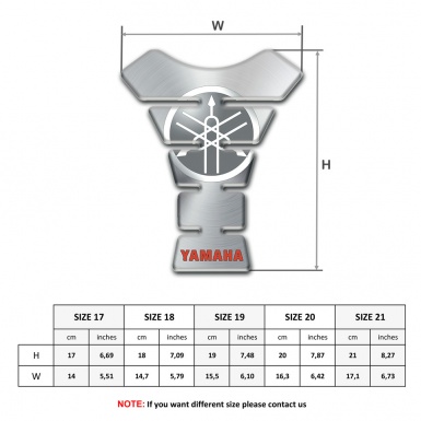 Yamaha Tank Pad Protector Circle Logo Silver Edition 