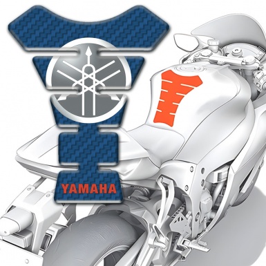 Yamaha Tank Fuse Navy Blue Carbon Base and Circle Logo Style 