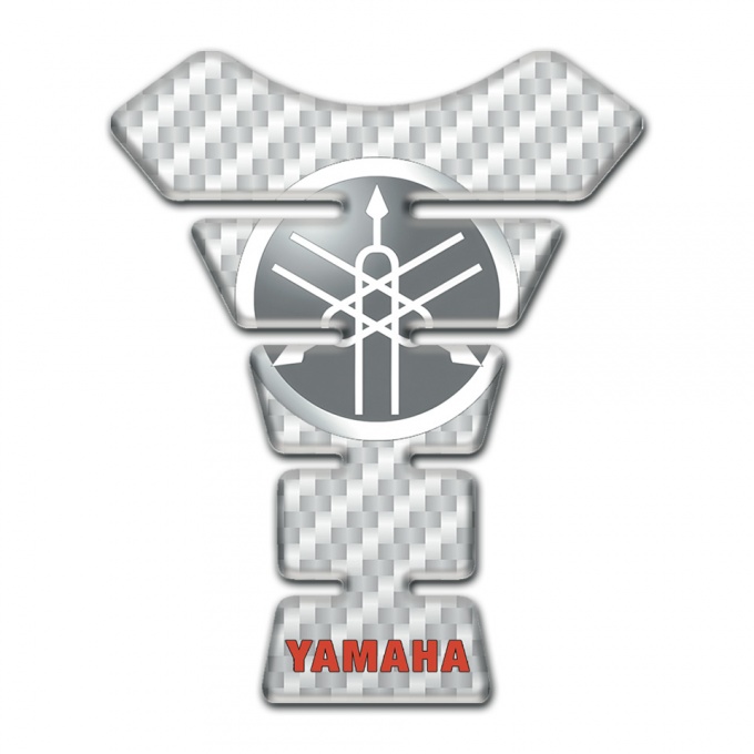 Yamaha Tank Protector White Carbon Design 