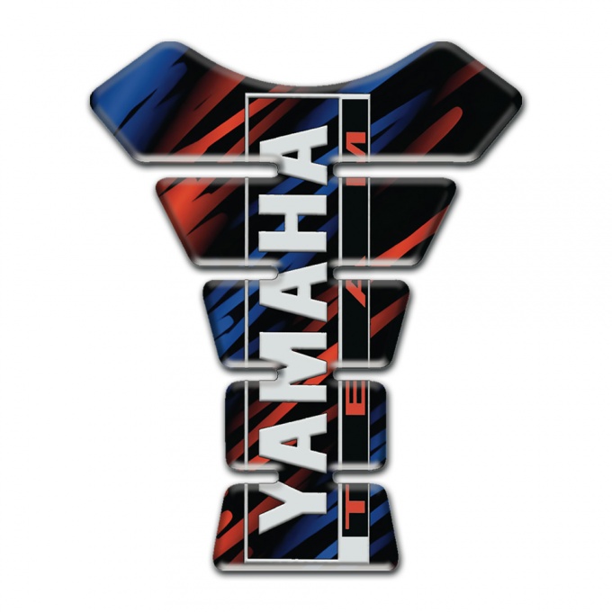 Yamaha Tank Protector Team Style and Black Base with Blue Red Decoration 