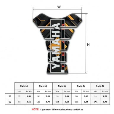 Yamaha Tank Pad Protector Team Style Rhombus Base Design 