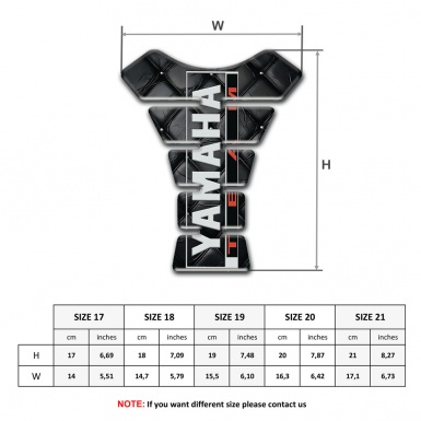Yamaha Tank Fuse Black Leather Effect Team Style 